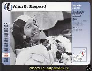 ALAN B. SHEPARD NASA Astronaut Picture Biography CARD  