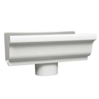 Amerimax Home Products 5 In. White Aluminum End With Drop 27010 at The 