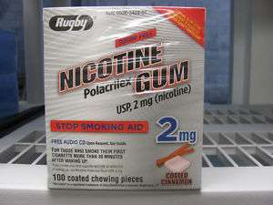 Nicotene Gum Rugby Sugar Free 2mg Coated 100  