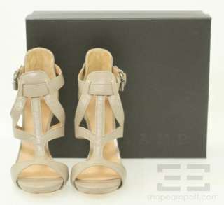 LAMB Taupe Leather Strappy Quiana Heels, Size 8M NEW  