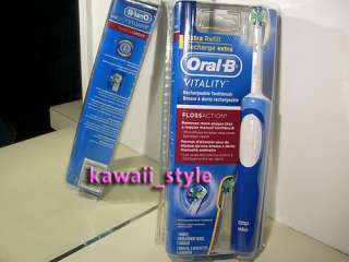 Oral B Vitality * Rechargeable Electric TOOTHBRUSH w/ 2 FLOSS ACTION 