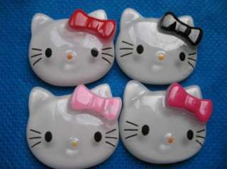 20 Large Resin Hello Kitty Buttons Flatback 4 Colors K018  