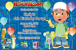 Handy Manny Birthday Invitation   Digital File Only  