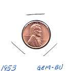 1953 D Lincoln Wheat Penny #33c