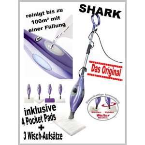 Original Shark Pocket Dampfreiniger mit Pocket Pad System Dampfmop 