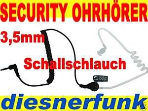 OHRHÖRER SCHALLSCHLAUCH SECURITY HEADSET MOTOROLA GP 35  