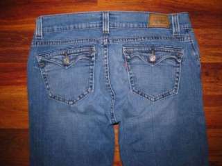 Womens Levis 542 Low Flare Stretch Flap Pocket Jeans size 16 Medium 