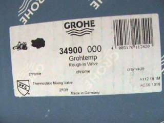 Grohe Grohtemp 34900 000 1/2 Thermostatic Mixing Rough in Valve 