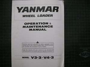 Yanmar V3 3 V4 Loader Operation Maintenance Manual shop  