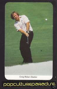 CRAIG STADLER 1986 FAX PAX UK PGA GOLF TRADING CARD  