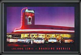 MEARLES DINER 24x36 Electric Art NEON Picture  