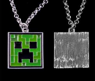 Minecraft Halskette Creeper grün Anhänger Block Spiel Mine Craft 