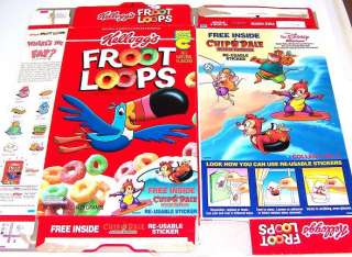 This listing is for one 1992 Froot Loops Chip n Dale Cereal Box. Box 
