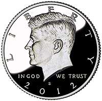 This auction is for One 2012 S KENNEDY HALF DOLLAR PROOF