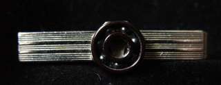 Vintage Anson Sterling Silver Ball Berring Tie Clip  