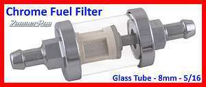 Small Inline Fuel Filter Petrol Diesel BioVeg 8mm   REUSABLE  