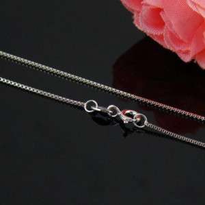 Italy 18inch 925 sterling silver Box chain necklace  