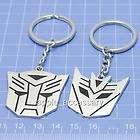 SW564 2PCS Stainless Steel Robot Mask Couple Key Chain
