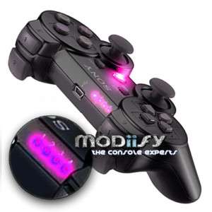 LED Mod PS3 Controller 1234 Button Player (Pink Purple)  