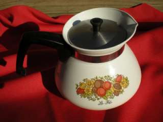 CORNING WARE SPICE OF LIFE TEA POT WITH LID 6 CUP NICE  