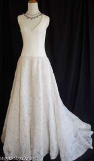 JCrew Botanical Lace Silk Chiffon Organza Wedding Dress Gown Size 6 $ 