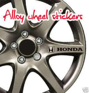 HONDA logo decal graphics sticker alloy wheels X8  