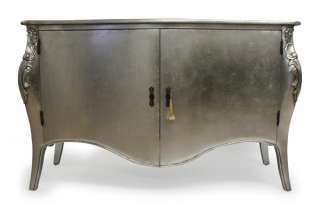 French Silver Leaf Sideboard Contemporary Modern Opulent TV Cabinet 