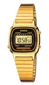 Casio Ladies Digital Classic Watch LA670WGA 1 LA670WGA Gold New  
