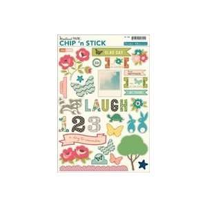  Chip n Stick Chipboard Stickers 8x12 pc buttons/Banners 