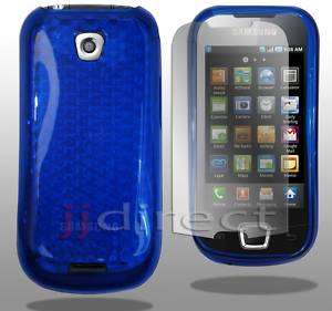 Blue Silicone Case+Screen Samsung Galaxy 3 Apollo i5800  