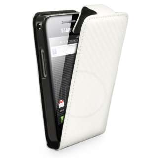   Magic Store   White Fibre Flip Leather Case Samsung Galaxy Ace S5830