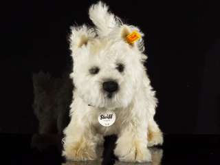 Genuine Steiff Treff West Highland Terrier Teddy EAN 079573 in its 