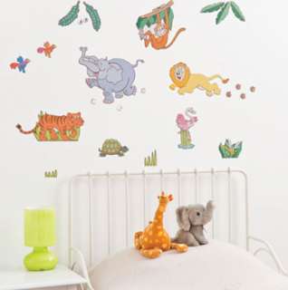 21 JUNGLE SAFARI Mini Wall Art STICKERS Room Decoration  