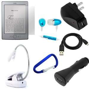   Book Light + Blue Metal Stereo Headset with Microphone for 