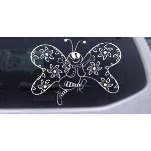   Cute Butterfly with Flowers Butterflies Car Window Wall Laptop Decal