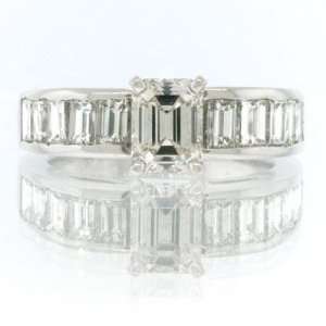    2.14ct Emerald Cut Diamond Engagement Anniversary Ring Jewelry