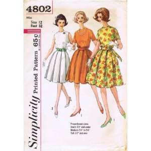  Simplicity 4802 Sewing Pattern Misses Dress Size 12 Bust 
