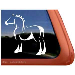  Fancy Draft Horse Trailer Vinyl Window Decal Sticker 