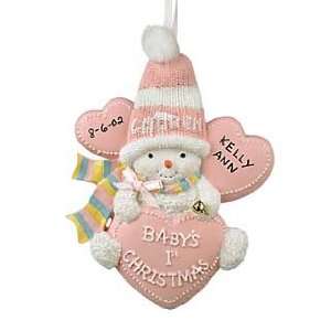  Baby Stocking Pink Christmas Ornament