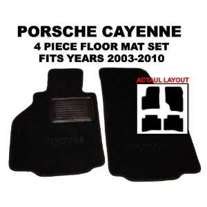Porsche Cayenne OEM *BLACK* Floor Carpet Mats Matting (Two Piece Front 