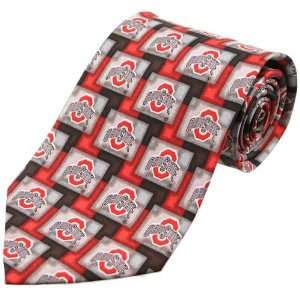  Ohio State Buckeyes NCAA Pattern #2 Mens Tie (100% Silk 