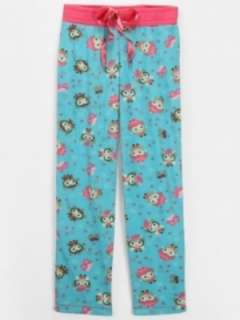   Womens Blue Owl Micro Fleece Sleep Pants pjs pajamas Lounge Pant