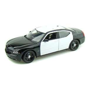  Welly 1/18 Dodge Charger Police Car Black & White Toys 