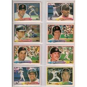 San Francisco Giants 1988 Topps (Big) Baseball Team Set (Will Clark 