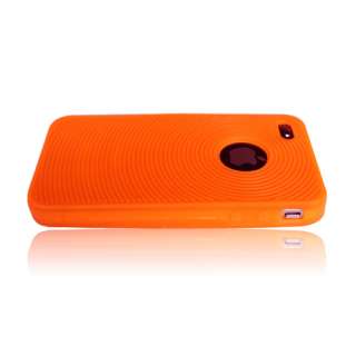 Rubber Ring Style Soft Case Cover For iphone 4 4G Red  
