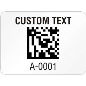  Custom 2D Barcode Label, 0.75 x 1 Recycled Paper Labels 