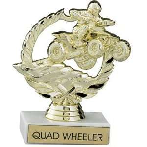  Motorcycle Trophies   5 Inch Quad Wheeler Trophy