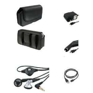 5in1 Car Auto+Home Wall Charger+Leather Case Holster +USB Cable+3.5mm 