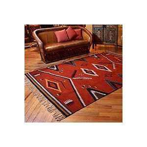  NOVICA Zapotec wool rug, Cruces (6x9)