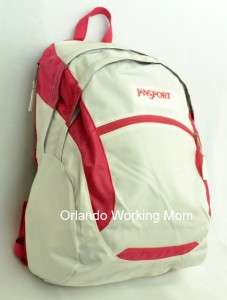   Backpack White Pink Book School Bag Computer 658100930057  